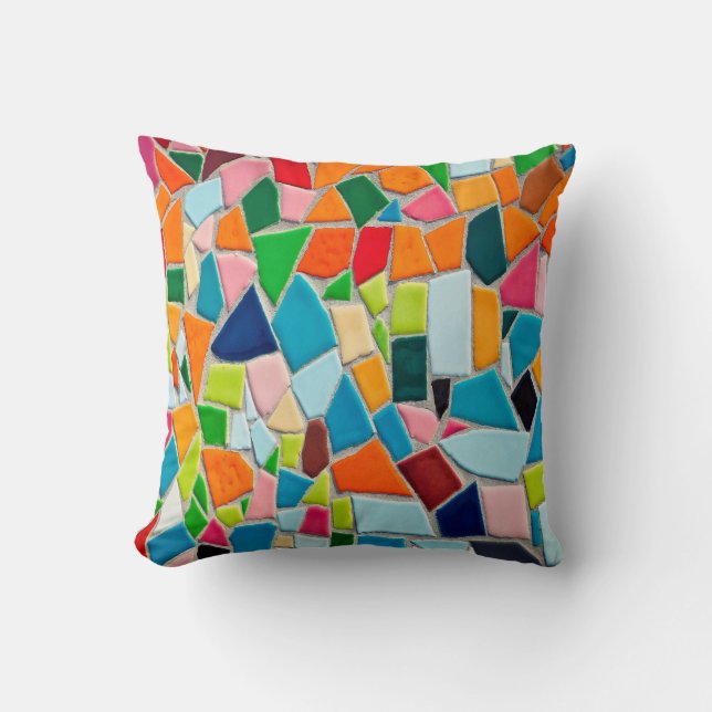 textuur van mozaïektegels sjabloon kussen (Voorkant)