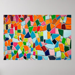 textuur van mozaïektegels sjabloon poster