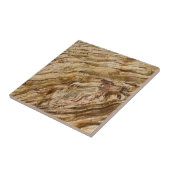 Textuur van natuurhouten keramische tegel tegeltje (Zijkant)