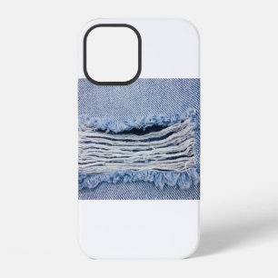 Textuur van natuurlijke linnen stof iPhone 12 hoesje