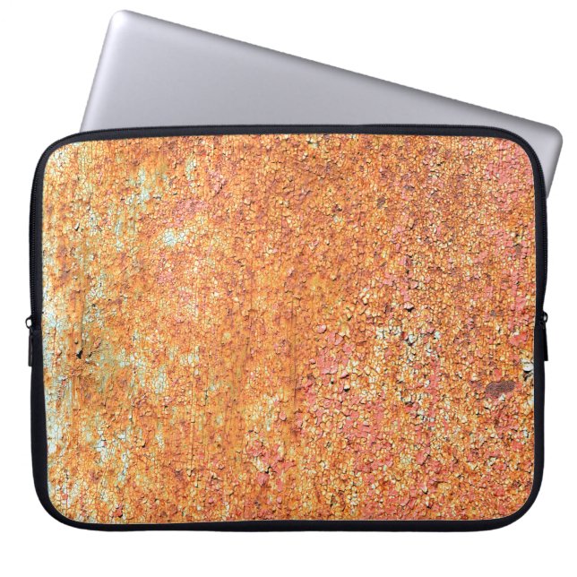 Textuur van old painted metalabstract, age, anc laptop sleeve (Voorkant)