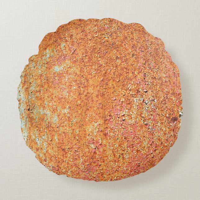 Textuur van old painted metalabstract, age, anc rond kussen (Voorkant)