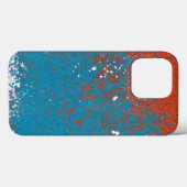 Textuur van Oranje en Turquoise-verf Case-Mate iPhone Case (Achterkant (horizontaal))