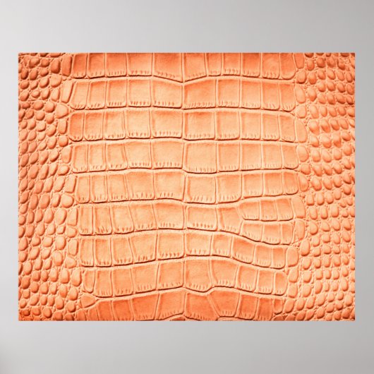 textuur van Oranje reptielleder Poster (Voorkant)