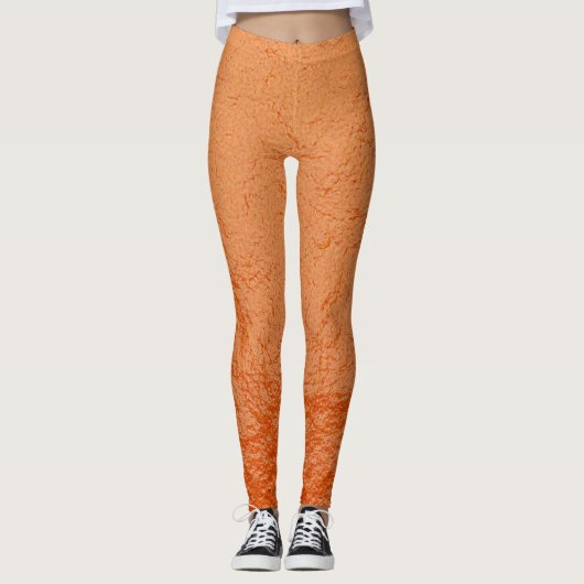 textuur van Oranje schil Leggings (Voorkant)