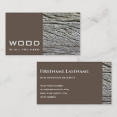 textuur van organische houtkorrels voor carpentry- visitekaartje (Voorkant / Achterkant)