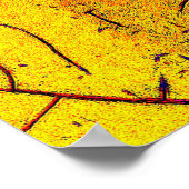 Textuur van oude gele verfgekraakte abstracte verf poster (Hoek)