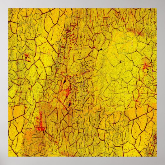 Textuur van oude gele verfgekraakte abstracte verf poster (Voorkant)
