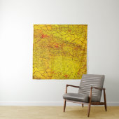 Textuur van oude gele verfgekraakte abstracte verf wandkleed (In Situ (horizontaal))