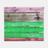 Textuur van oude houten fenceabstract, achtergrond fleece deken (Voorkant (Horizontaal))