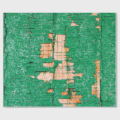 Textuur van oude houten omheining met schuurverf. cadeaupapier (Vlak)