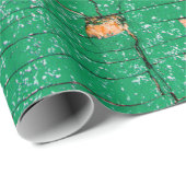 Textuur van oude houten omheining met schuurverf. cadeaupapier (Rol Hoek)