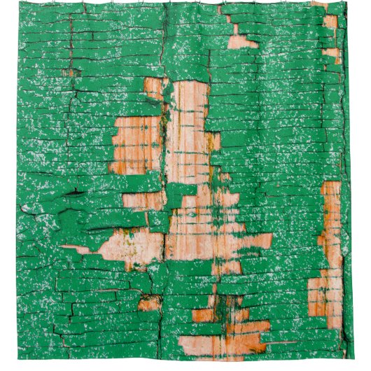 Textuur van oude houten omheining met schuurverf.  douchegordijn (Voorkant)