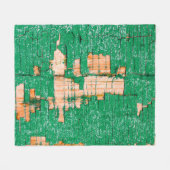 Textuur van oude houten omheining met schuurverf.  fleece deken (Voorkant (Horizontaal))