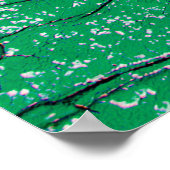 Textuur van oude houten omheining met schuurverf.  poster (Hoek)