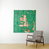 Textuur van oude houten omheining met schuurverf.  wandkleed (In situ)