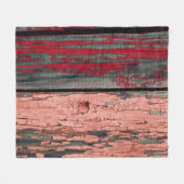 Textuur van oude houten omheining, rood en oraal g fleece deken (Voorkant (Horizontaal))