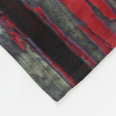 Textuur van oude houten omheining, rood en oraal g fleece deken (Hoek)