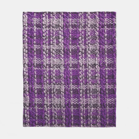 Textuur van paarse tartaanstof, nuttig als achterg fleece deken (Voorkant)