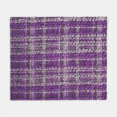 Textuur van paarse tartaanstof, nuttig als achterg fleece deken (Voorkant (Horizontaal))