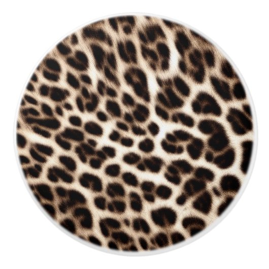 textuur van pelsdieren schil cheetah leopard keramische knop (Voorkant)
