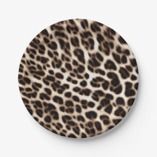 textuur van pelsdieren schil cheetah leopard papieren bordje