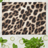 textuur van pelsdieren schil cheetah leopard theedoek (Gevouwen)