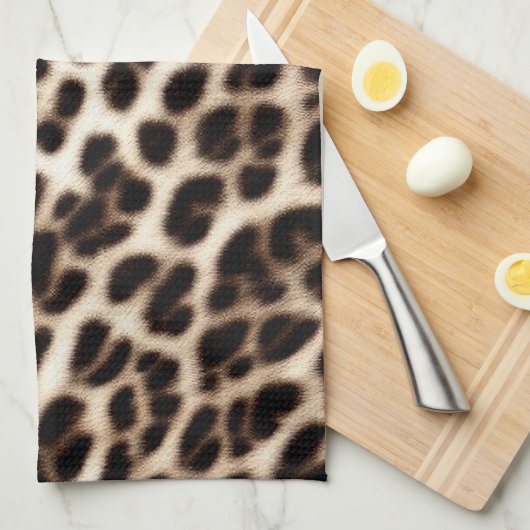 textuur van pelsdieren schil cheetah leopard theedoek (Quarter Fold)