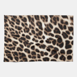 textuur van pelsdieren schil cheetah leopard theedoek