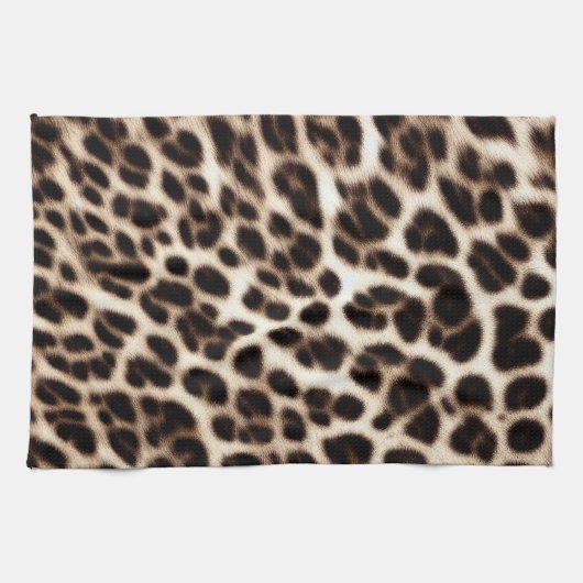 textuur van pelsdieren schil cheetah leopard theedoek (Horizontaal)