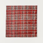 Textuur van rode tartan stof nuttig als achtergron wandkleed (Voorkant (horizontaal))