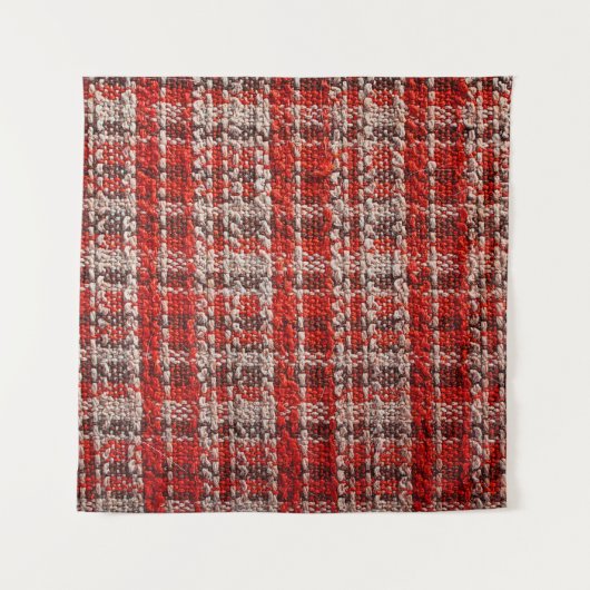Textuur van rode tartan stof nuttig als achtergron wandkleed (Voorkant)