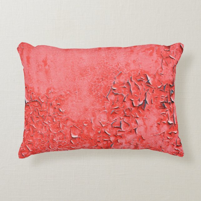 Textuur van  roestgeschilderd ijzerwandbekleding accent kussen (Voorkant)