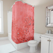 Textuur van roestgeschilderd ijzerwandbekleding douchegordijn (In situ)