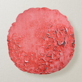 Textuur van  roestgeschilderd ijzerwandbekleding rond kussen