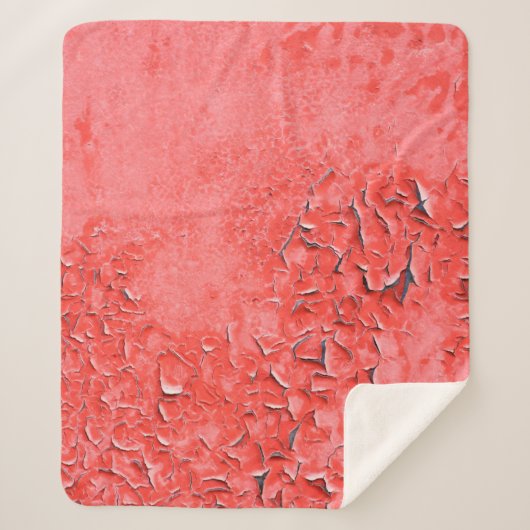 Textuur van roestgeschilderd ijzerwandbekleding sherpa deken (Voorkant)