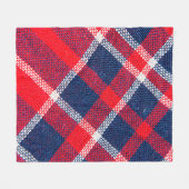 Textuur van rood en blauw, gevriesdroogd weefsel v fleece deken (Voorkant (Horizontaal))