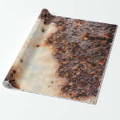 textuur van roodbruin roestvrij metaal cadeaupapier (Uitgerold)