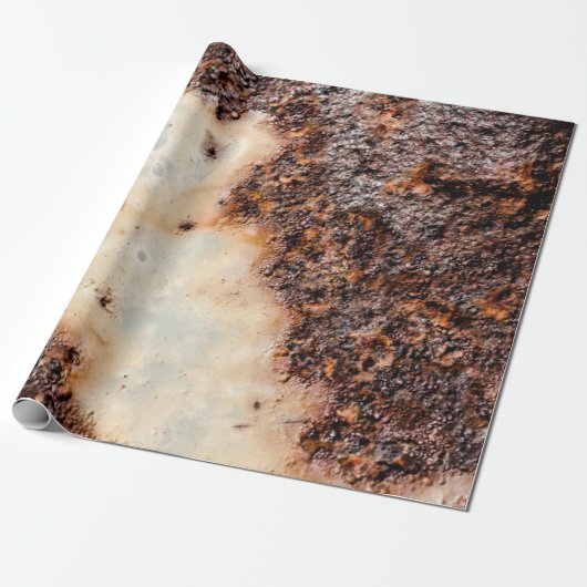textuur van roodbruin roestvrij metaal cadeaupapier (Uitgerold)