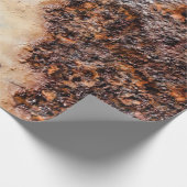 textuur van roodbruin roestvrij metaal cadeaupapier (Hoek)