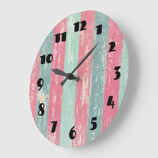 textuur van roze en groene strepen grote klok (Hoek)