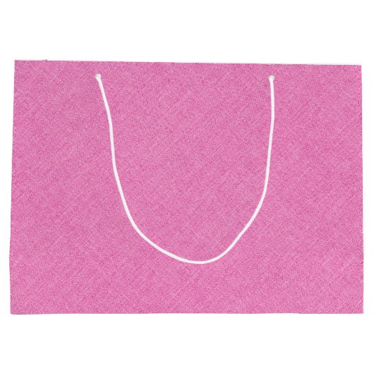 textuur van roze faux linnen groot cadeauzakje (Achterkant)