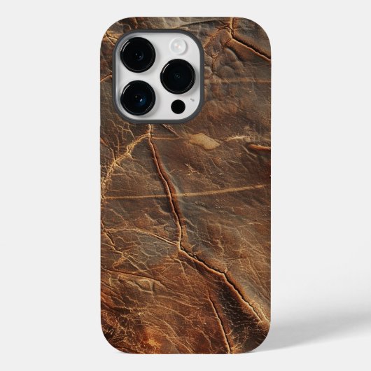  textuur van ruw leer Case-Mate iPhone case (Achterkant)