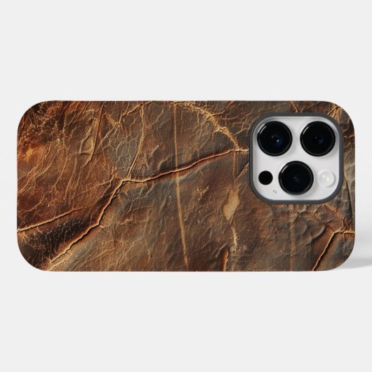 textuur van ruw leer Case-Mate iPhone case (Achterkant (horizontaal))