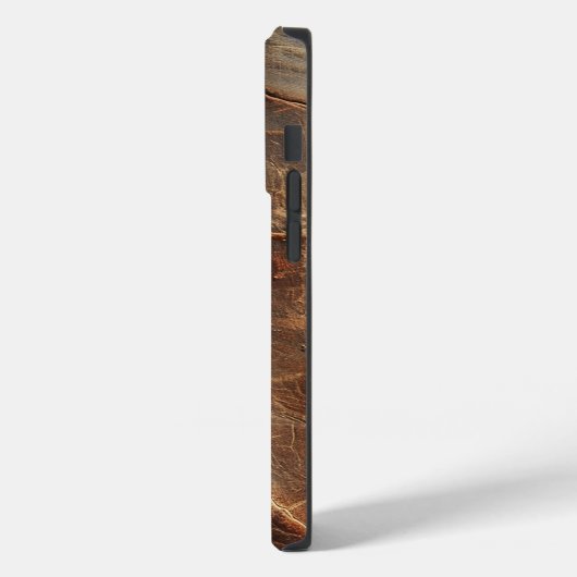  textuur van ruw leer Case-Mate iPhone case (Achterkant / Links)
