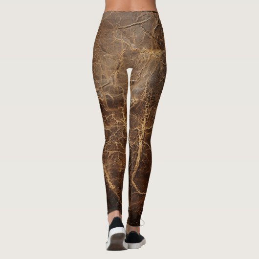  textuur van ruw leer leggings (Achterkant)