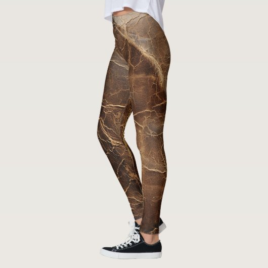  textuur van ruw leer leggings (Links)
