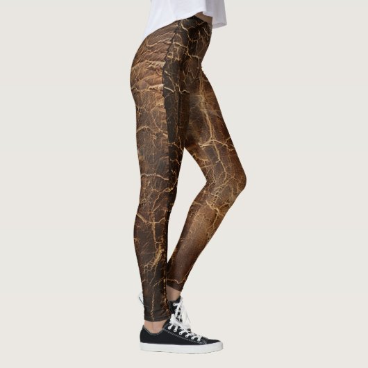  textuur van ruw leer leggings (Rechts)