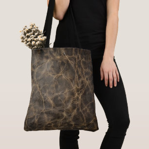 textuur van ruw leer tote bag