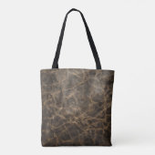 textuur van ruw leer tote bag (Achterkant)